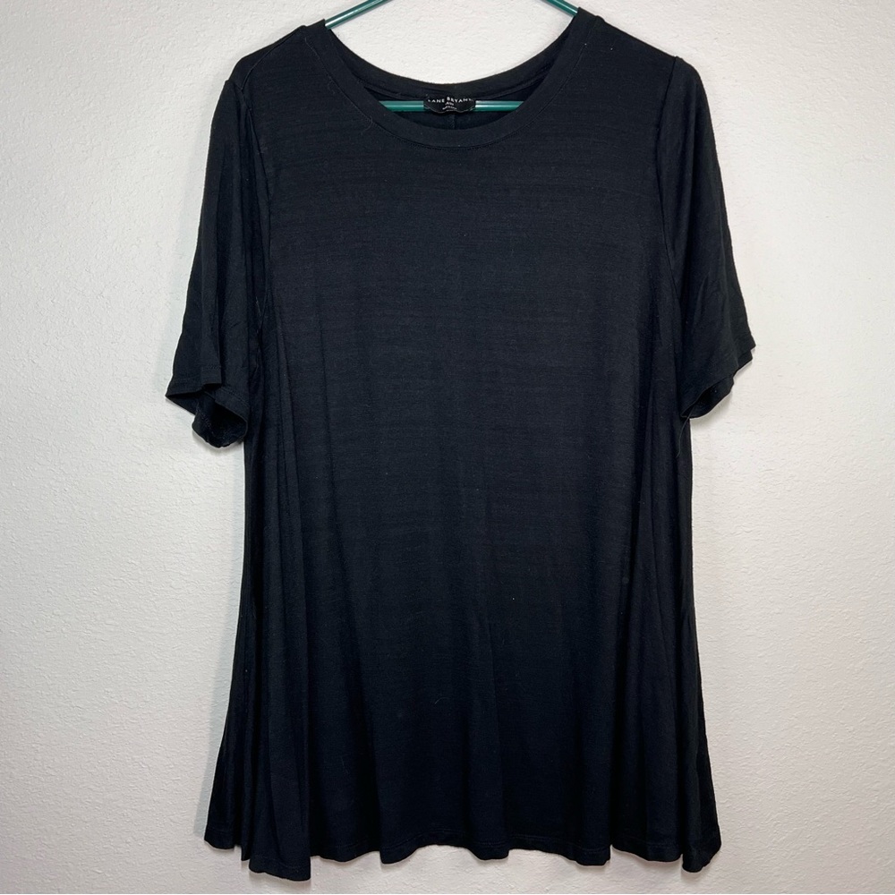 Lane Bryant Black Crew Neck Short Sleeve T-Shirt